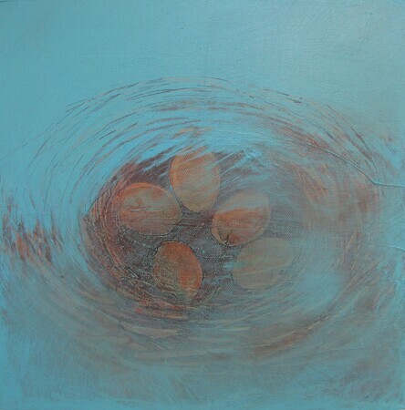 Five Eggs in Blue [SOLD]